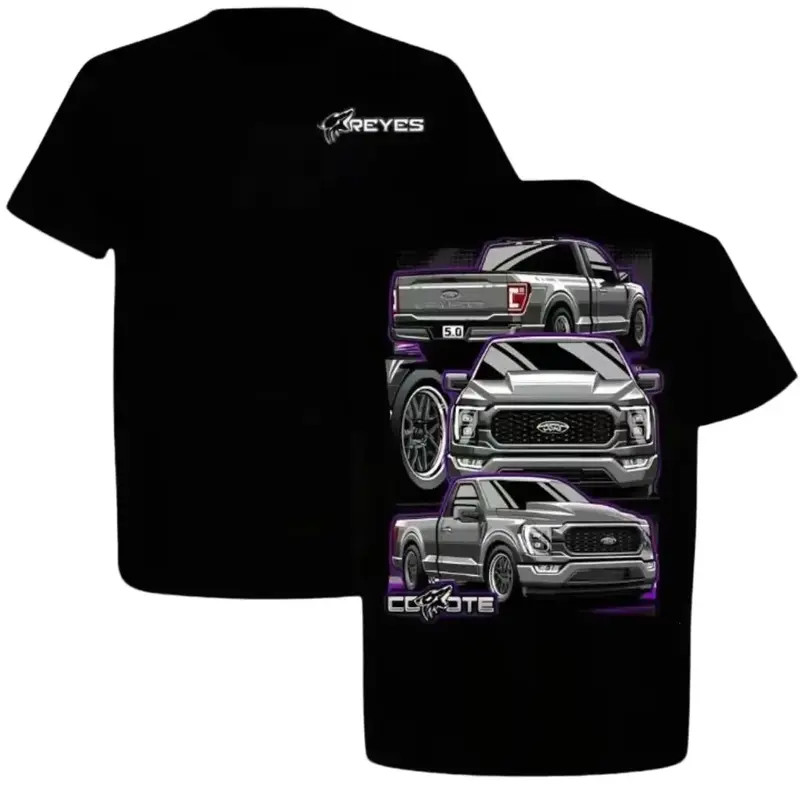 Ford F150 Truck Graphic T-Shirt, Coyote 5.0 Engine Pickup Tee, Car Fans Apparel