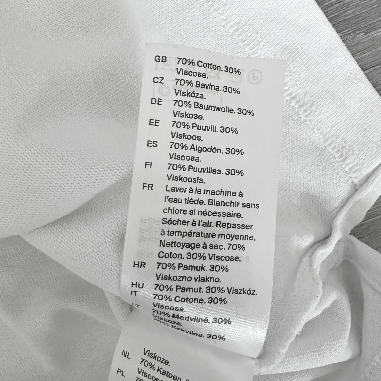 COS Mens White Oversized Pocket T-Shirt Heavyweight Cotton Viscose Large Costal