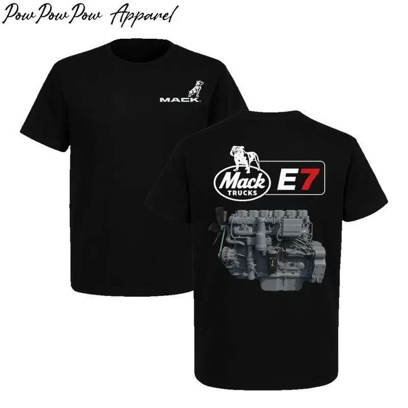 Mack Trucks E7 Engine T-Shirt, Vintage Truck Mechanic Graphic Tee, Diesel