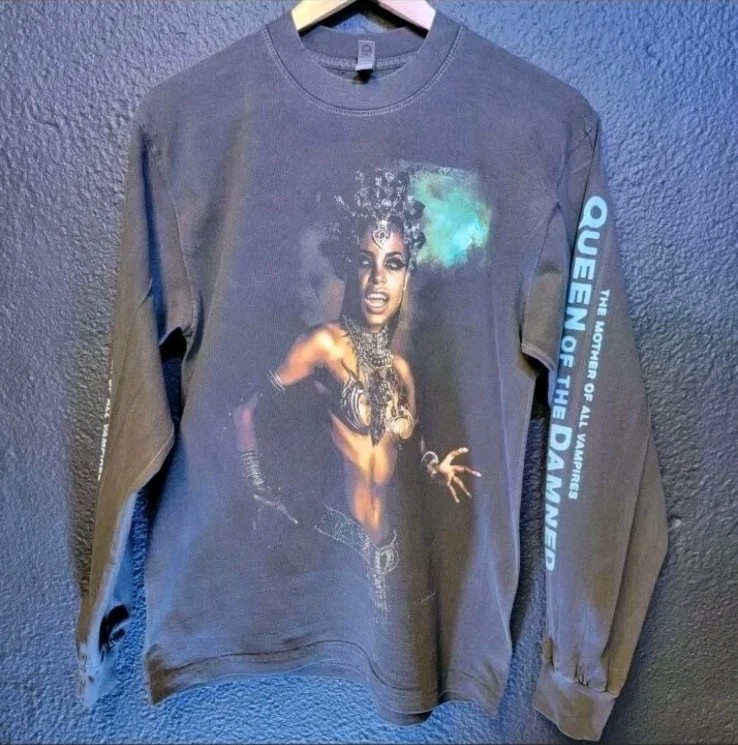 Queen of the Damned Aaliyah Long Sleeve Shirt Custom Multi-Print Shaka Wear Tee!