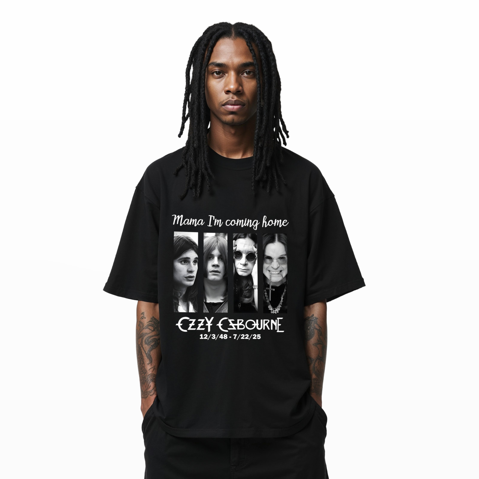 Ozzy Osbourne Tribute T-Shirt – Mama I’m Coming Home Graphic Tee A235