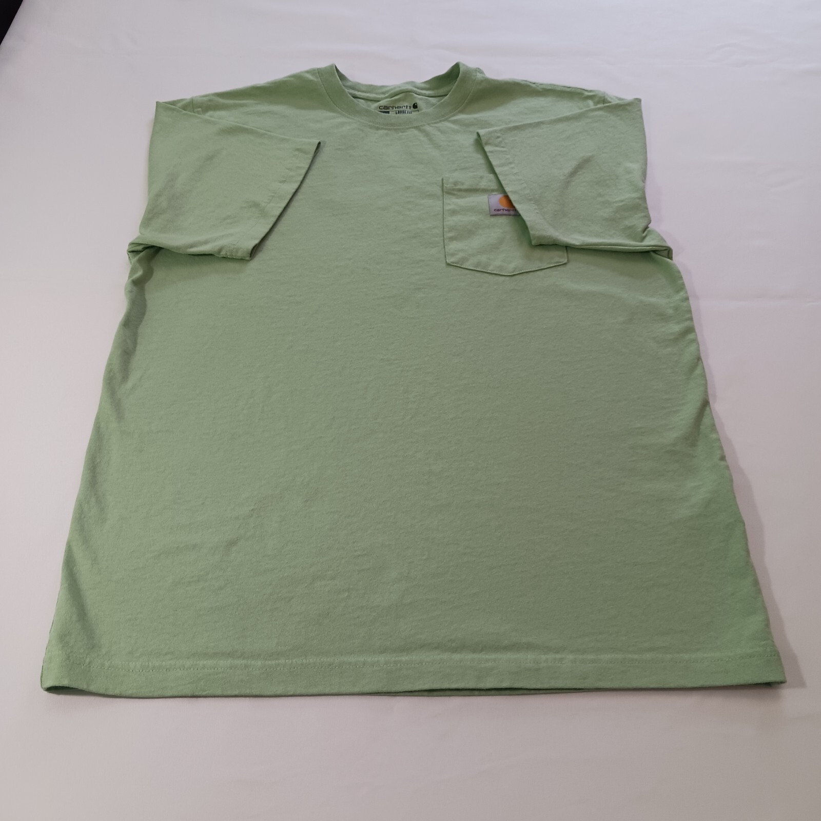 Carhartt Loose Fit K87-M Men’s Green Cotton T-Shirt Pocket Short Sleeve Size M