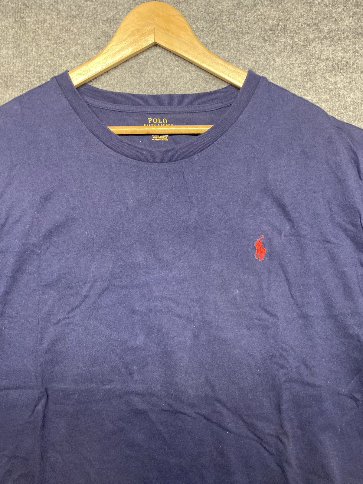 Polo Ralph Lauren T Shirt Men XXL Navy Blue Short Sleeve Classic Basic Tee Pony