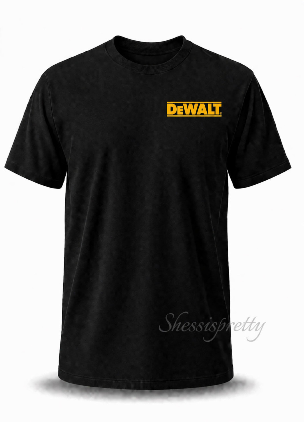 DeWALT Style T-Shirt 100% Cotton Workwear Tee Dewalt Clothing S-3XL DeWalt drill
