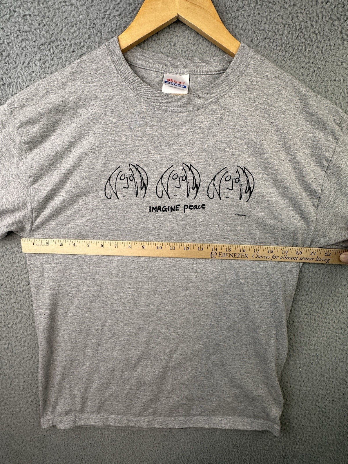 VTG 90s John Lennon The Beatles Caricature Yoko Ono Imagine Peace T Shirt Large