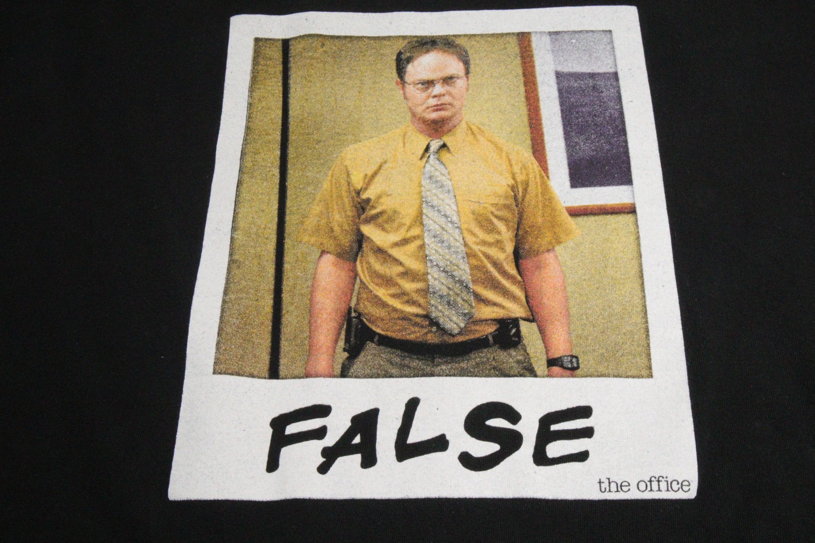 The Office Dwight Schrute “False” Men’s XXL Black T-Shirt T0274