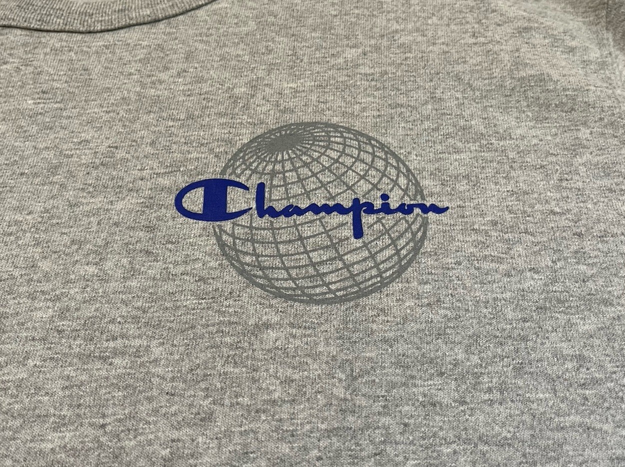 Champion Men’s XL International Unity Classic Heritage Tee Gray White Blue