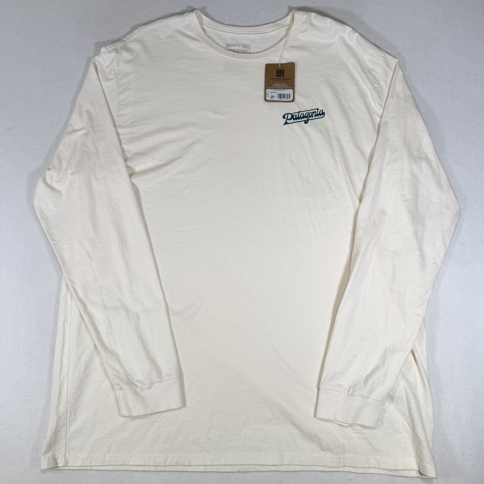 NWT Patagonia Long Sleeve Glider Organic Shirt Mens XXL Undyed Natural Beige