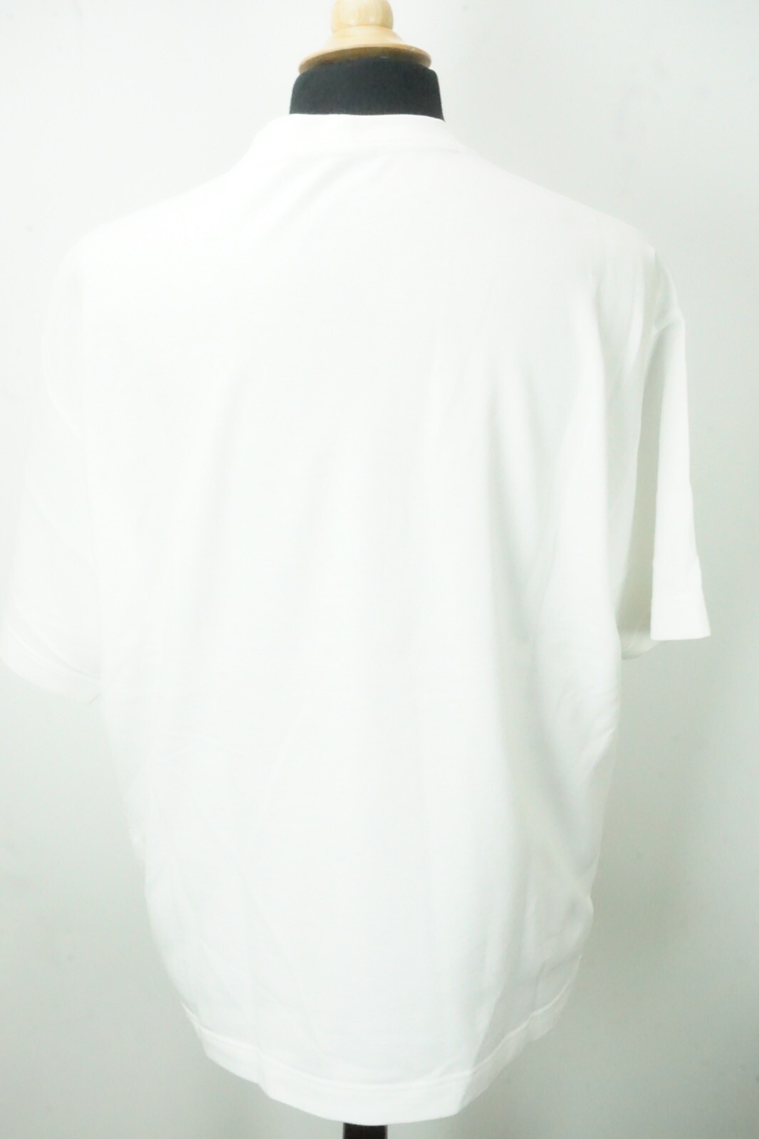 Giorgio Armani Black Label White Red Logo THICK Cotton Blend T Shirt Sz 48 NEW
