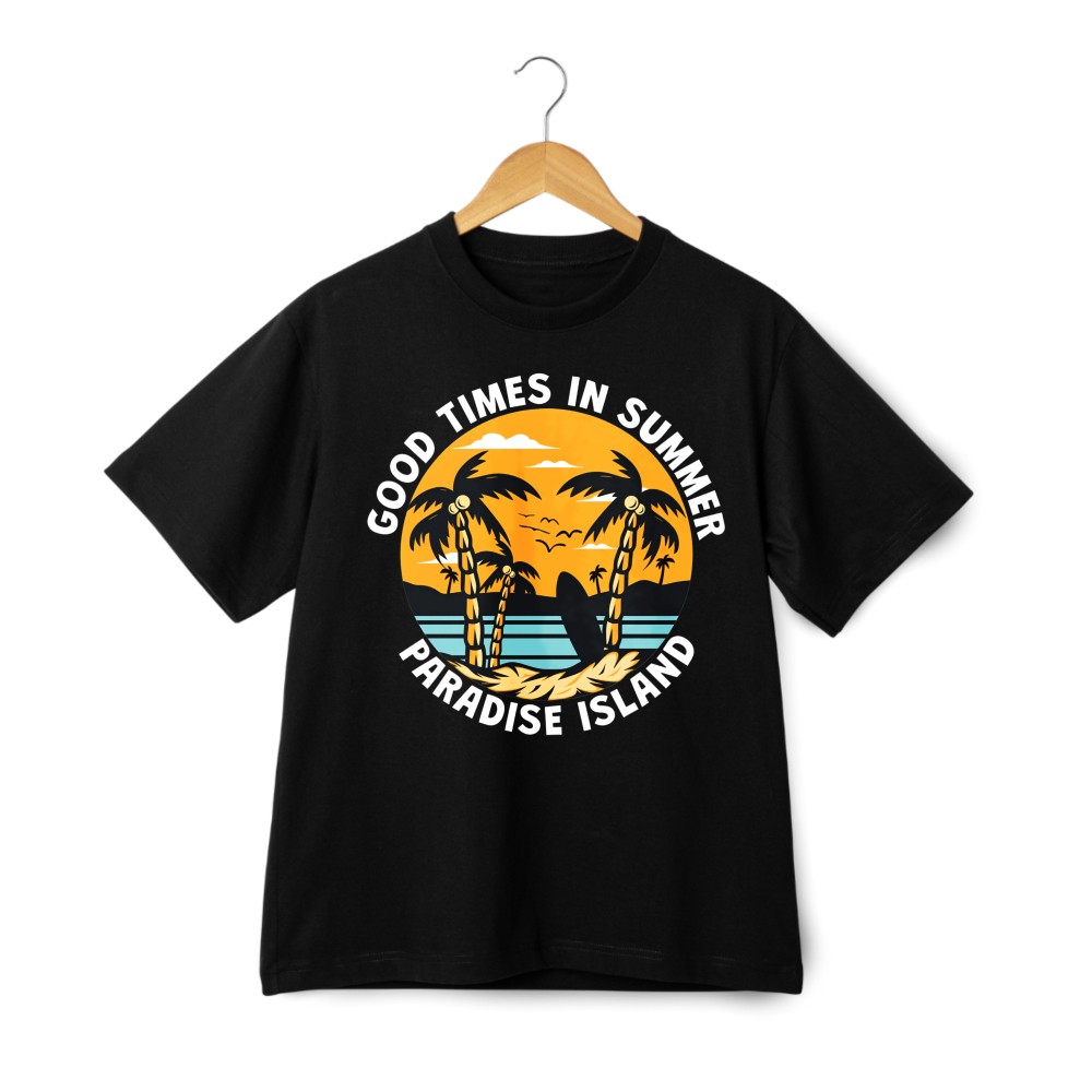 Casual Summer Beach Paradise Graphic T-Shirt Unisex Surf Vacation Souvenir Tee