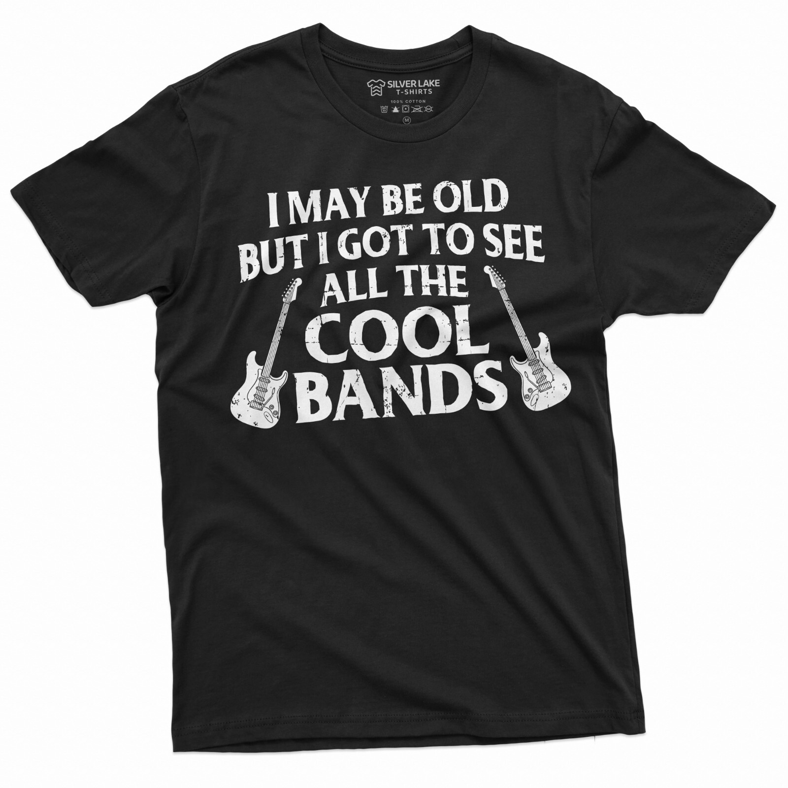 Men’s Funny Music T-shirt I may be old but I got to see all the cool bands shirt
