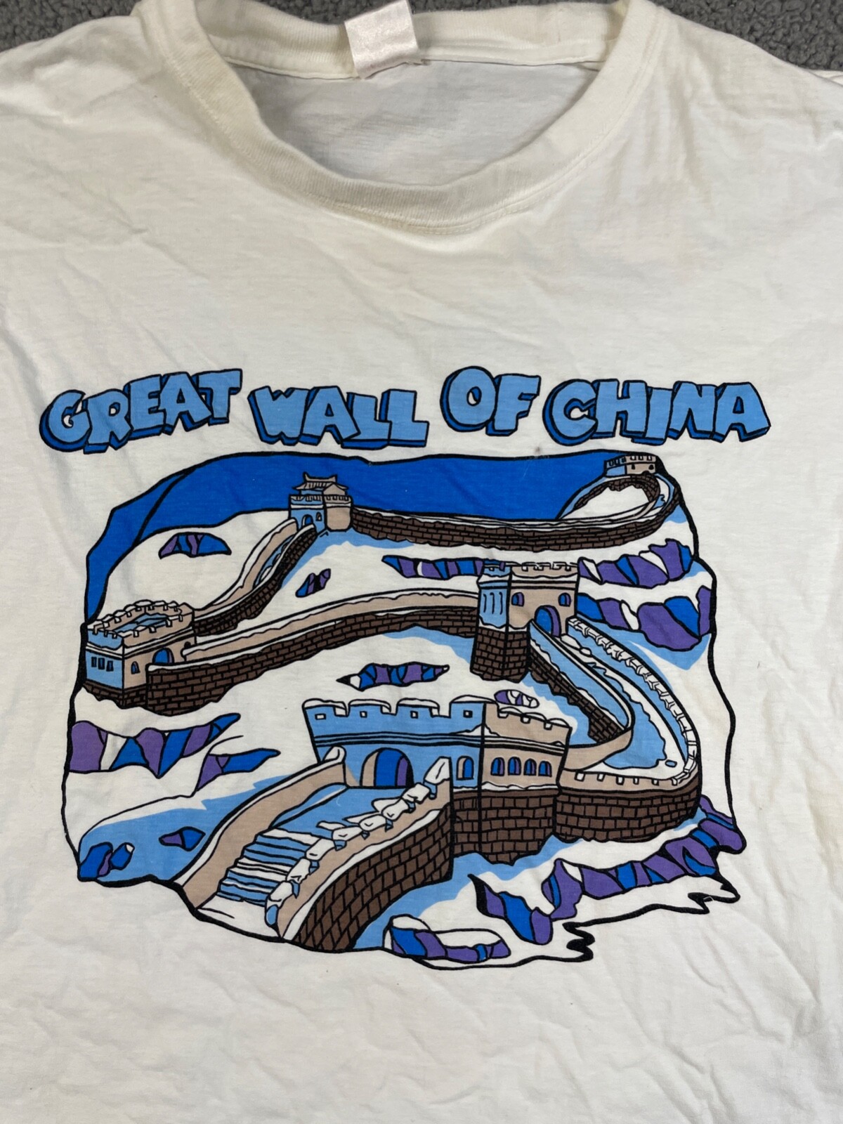 Vintage Great Wall of China Tee Tourist Souvenir Size XL 90s