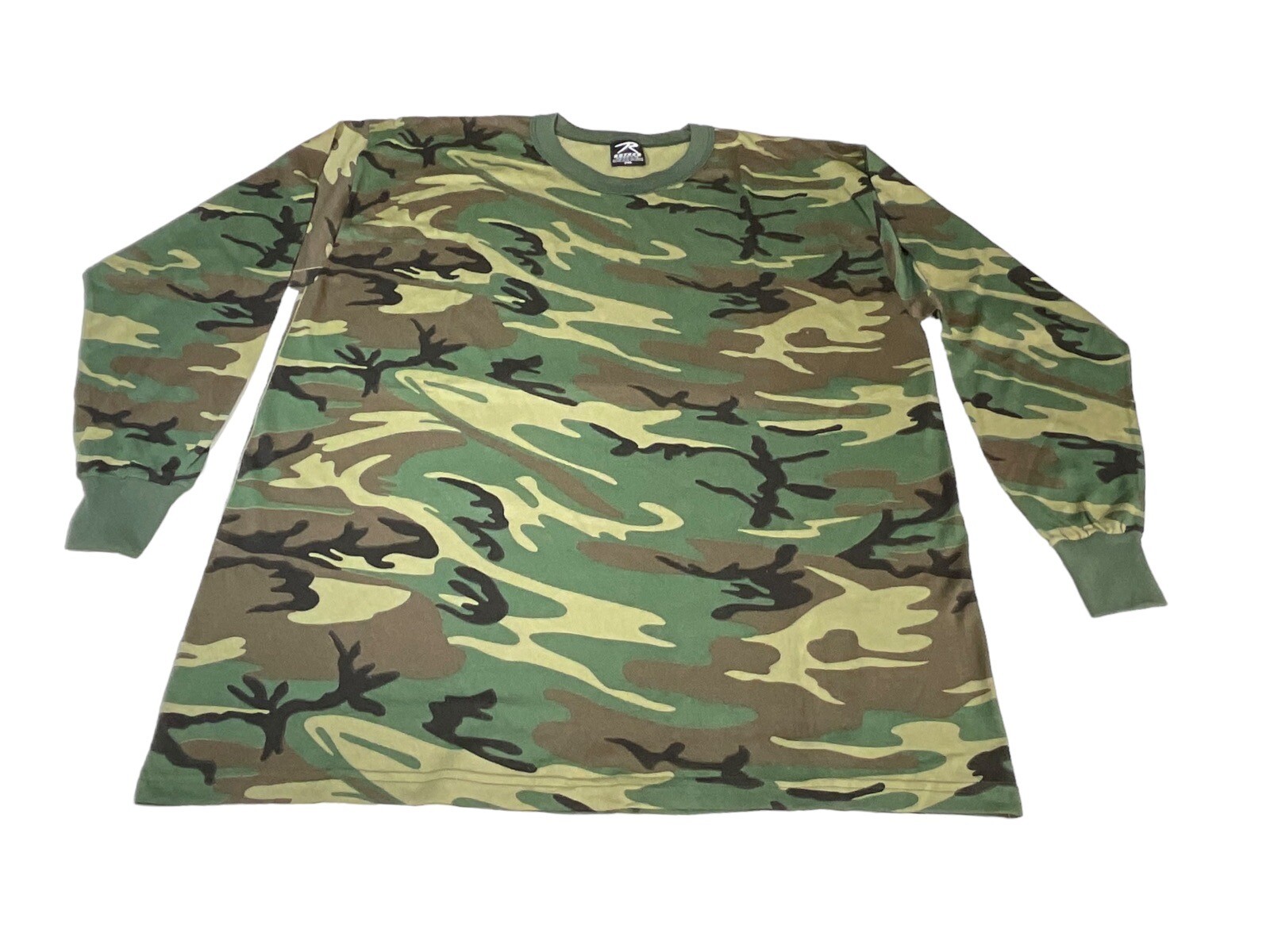 Camoflauge Long-Sleeve T-Shirt Sz 2XL Rothco Military Tactical 50/50 Cotton/Poly