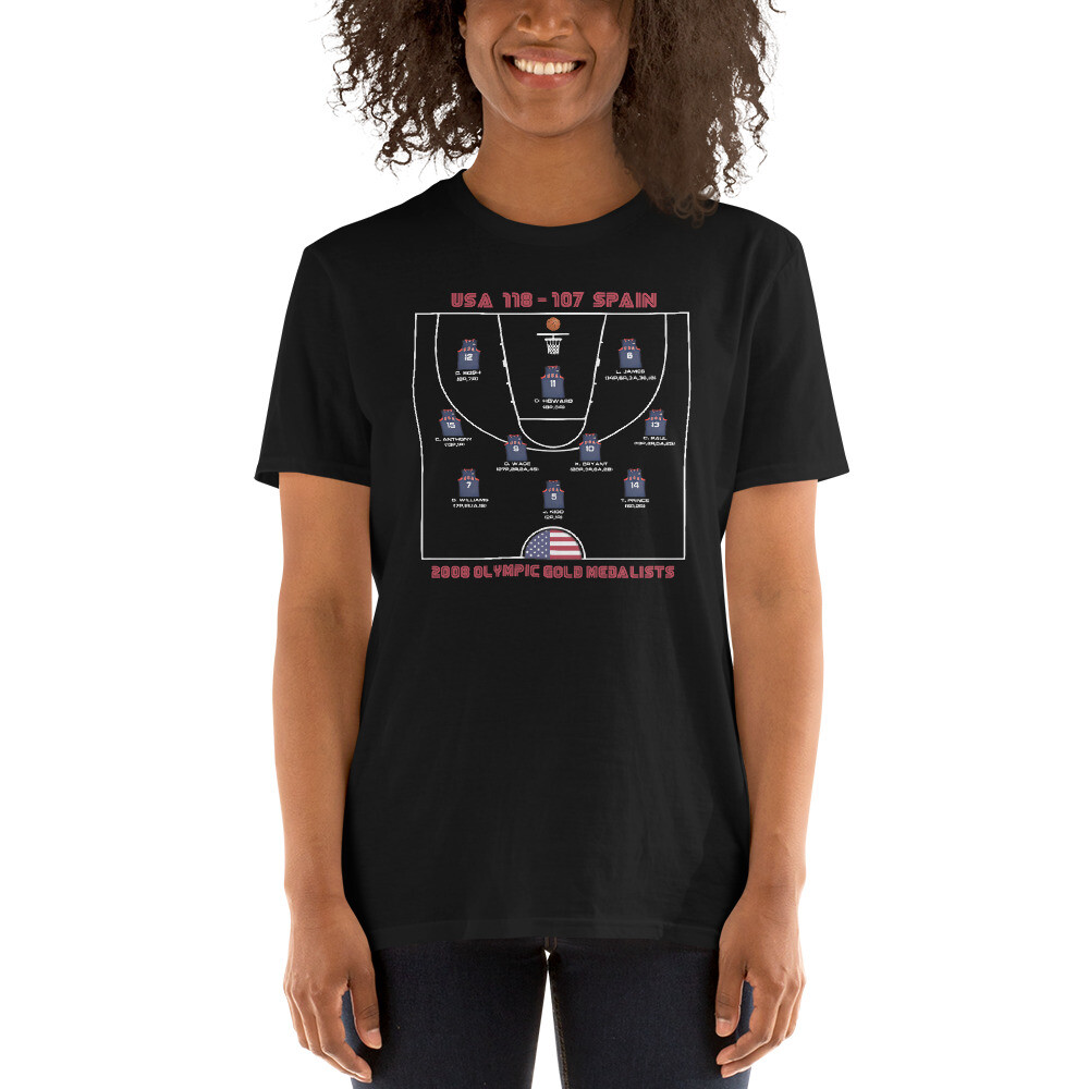 USA 2008 Redeem Team Basketball Olympics Gold Short-Sleeve Unisex T-Shirt