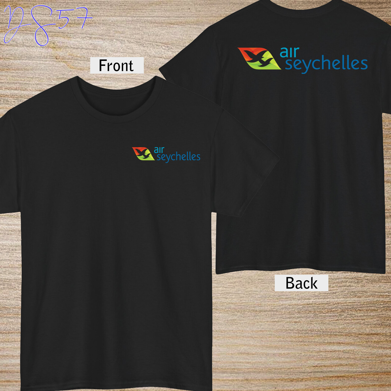 Air Seychelles Vintage Logo Shirt Black/Navy/Grey/White/Red/Blue T-Shirt S-5XL