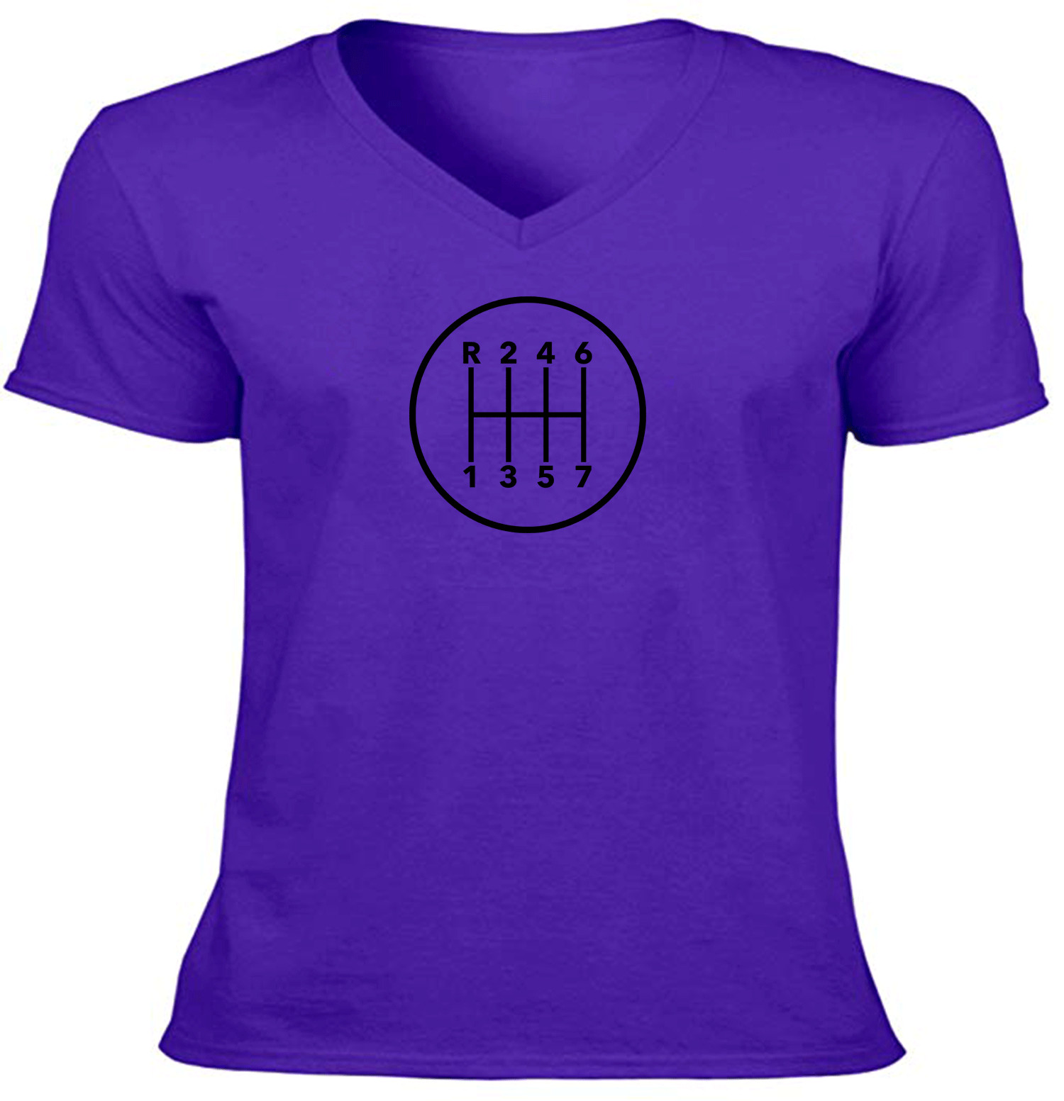 Manual Transmission Shift Pattern 7 Speed Stick T-Shirt Manual Gearbox Gearshift