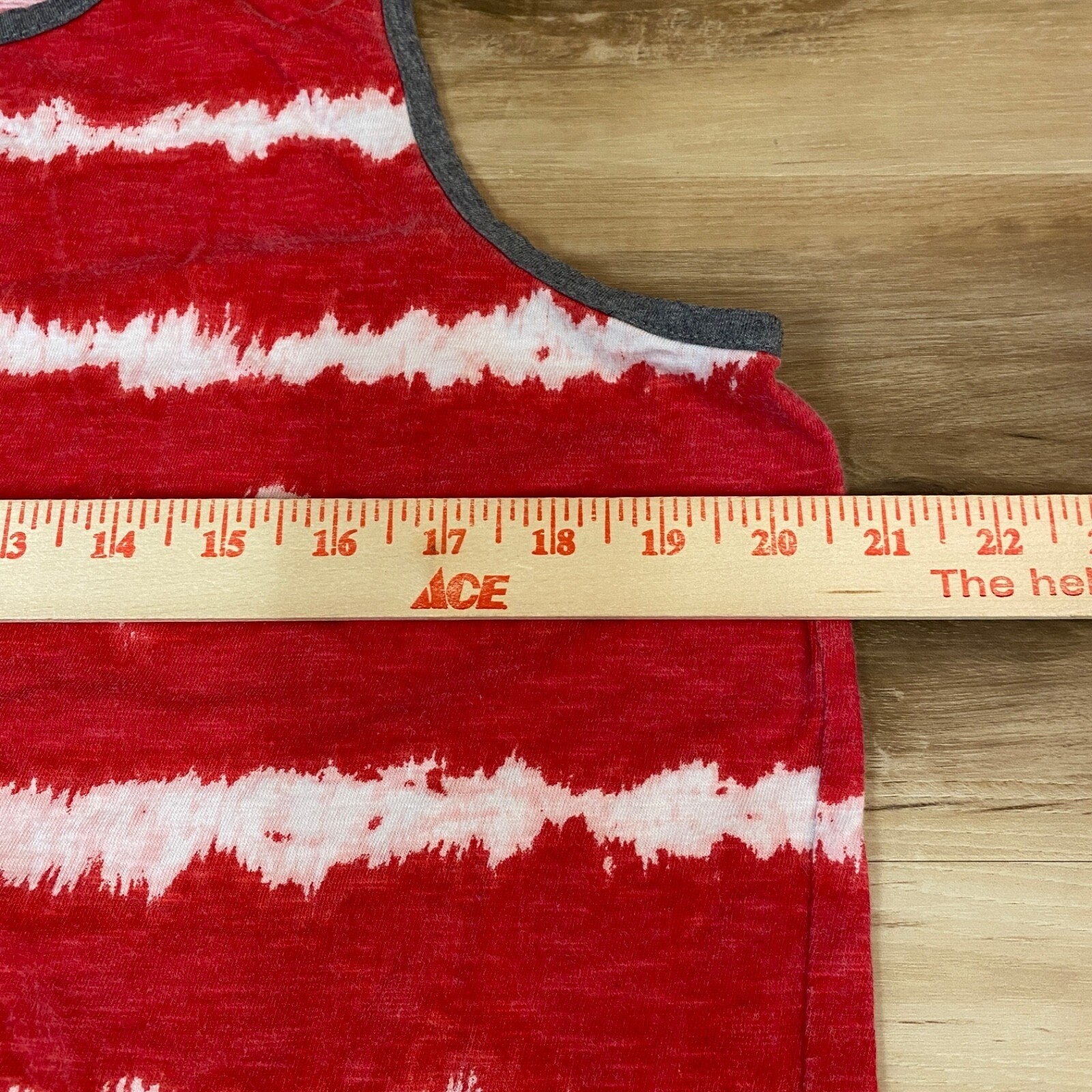 American Eagle Tank Top Mens Medium USA Flag Tie Dye Cotton Heritage Red White