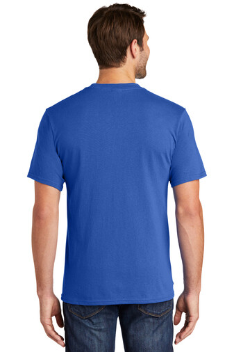 Port & Company PC54P Mens Short Sleeve Cotton Crew Neck T-Shirt With Pocket