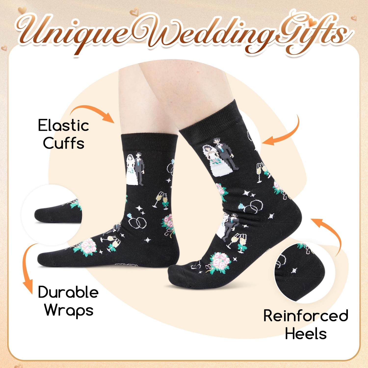 Wedding Gifts Groom Black Tuxedo Socks I Do What She Says Engagement Hosiery