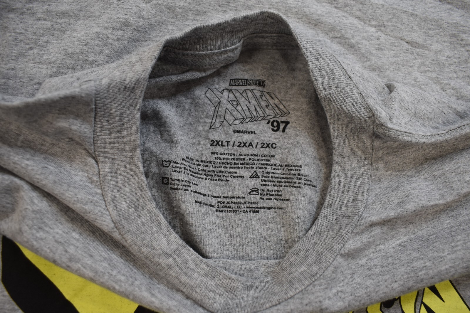 Marvel Studios Mens Big & Tall X-Men ’97 Gray Shirt New LT, XLT, 2XLT, 3XLT