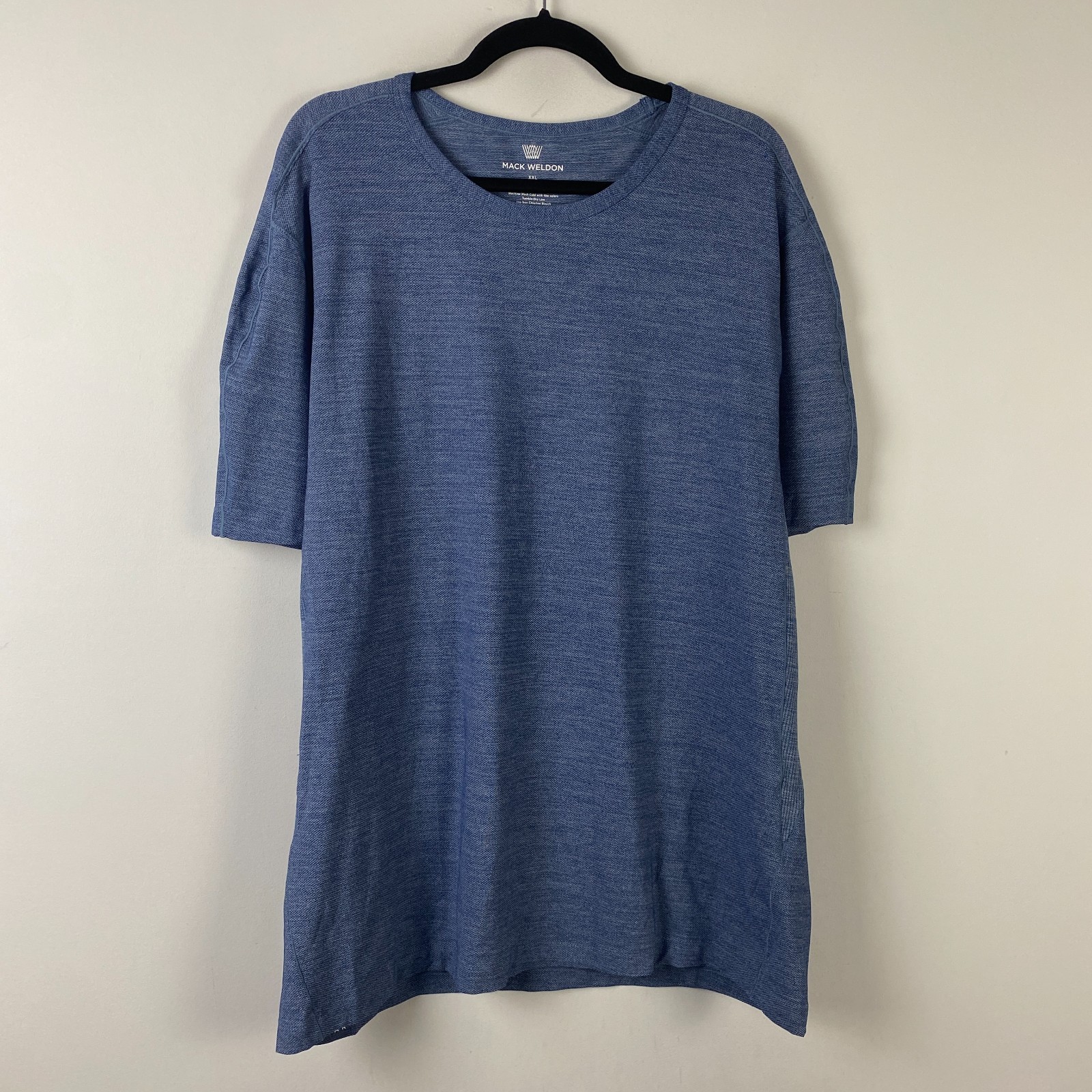 Mack Weldon T Shirt Mens XXL Blue Short Sleeve Performance Stretch