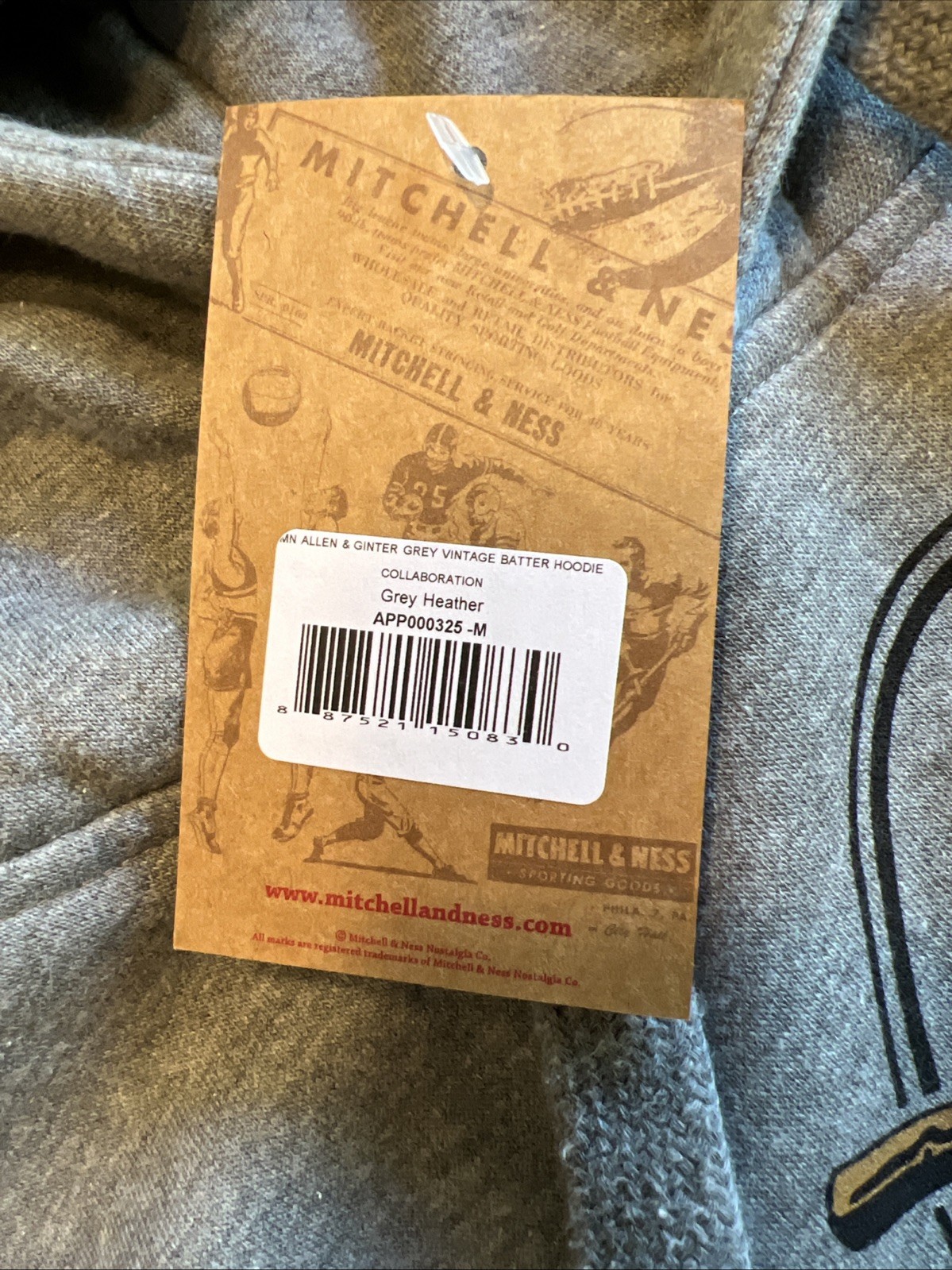 2025 Topps Allen & Ginter Mitchell & Ness HOODIE Size Medium Redemption