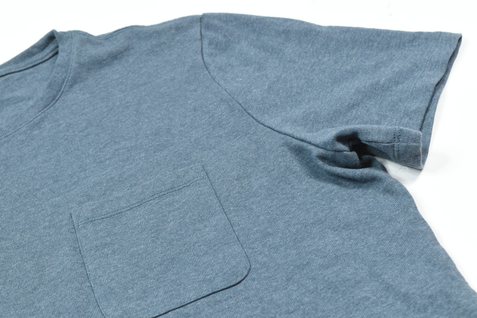 Taylor Stitch Essential Pocket Tee Mens 42 Blue Cotton Blend Short Sleeve Crew