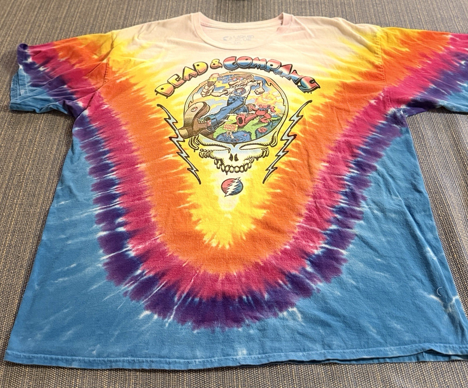 Dead & Company Final Tour T-Shirt 3XL 2023 Tie Dye Liquid Blue Grateful