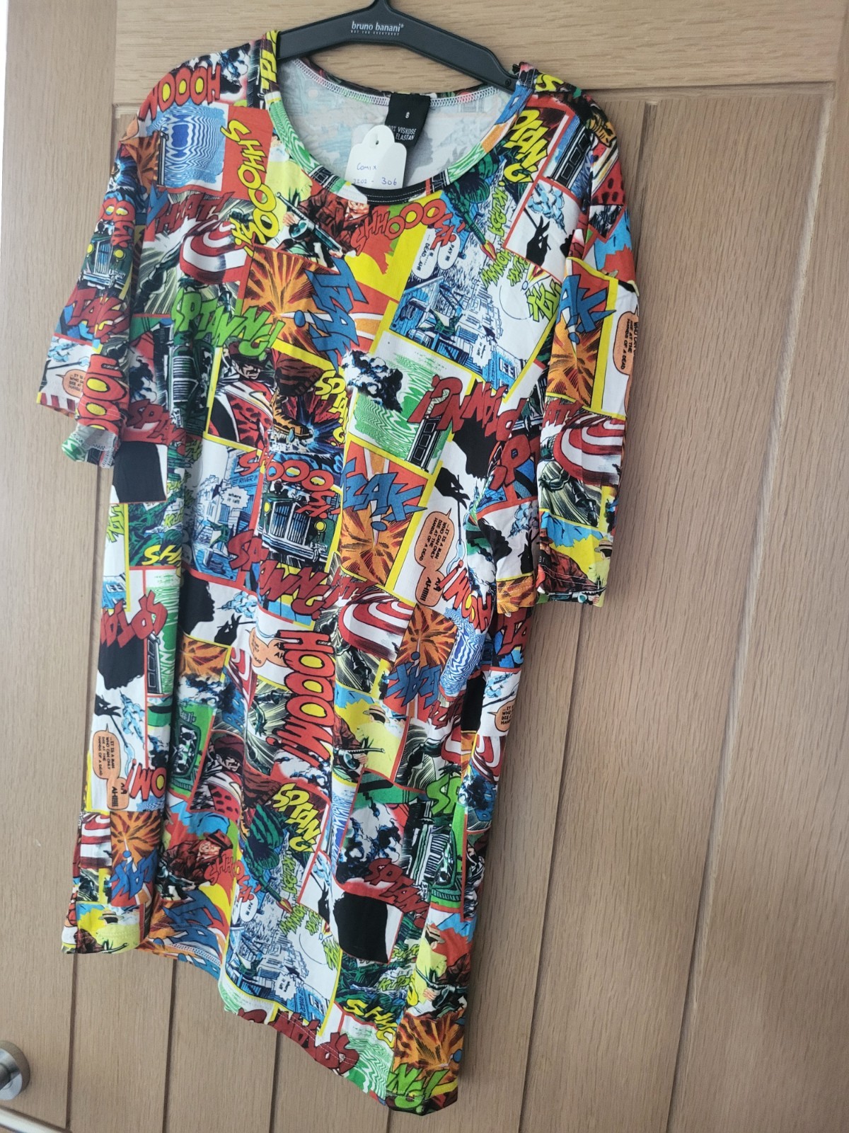 Bruno Banani Comic Superhero Graphic – Comix T-Shirt – Size XL – Multicoloured