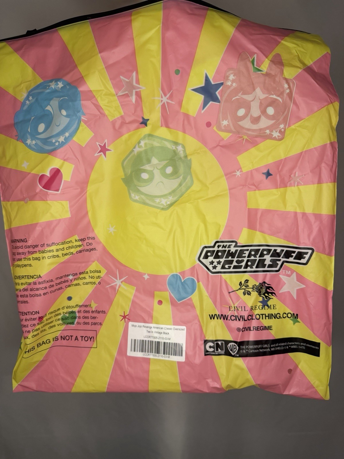 Civil Regime Powerpuff Girls Mojo Jojo Revenge Tee Size M