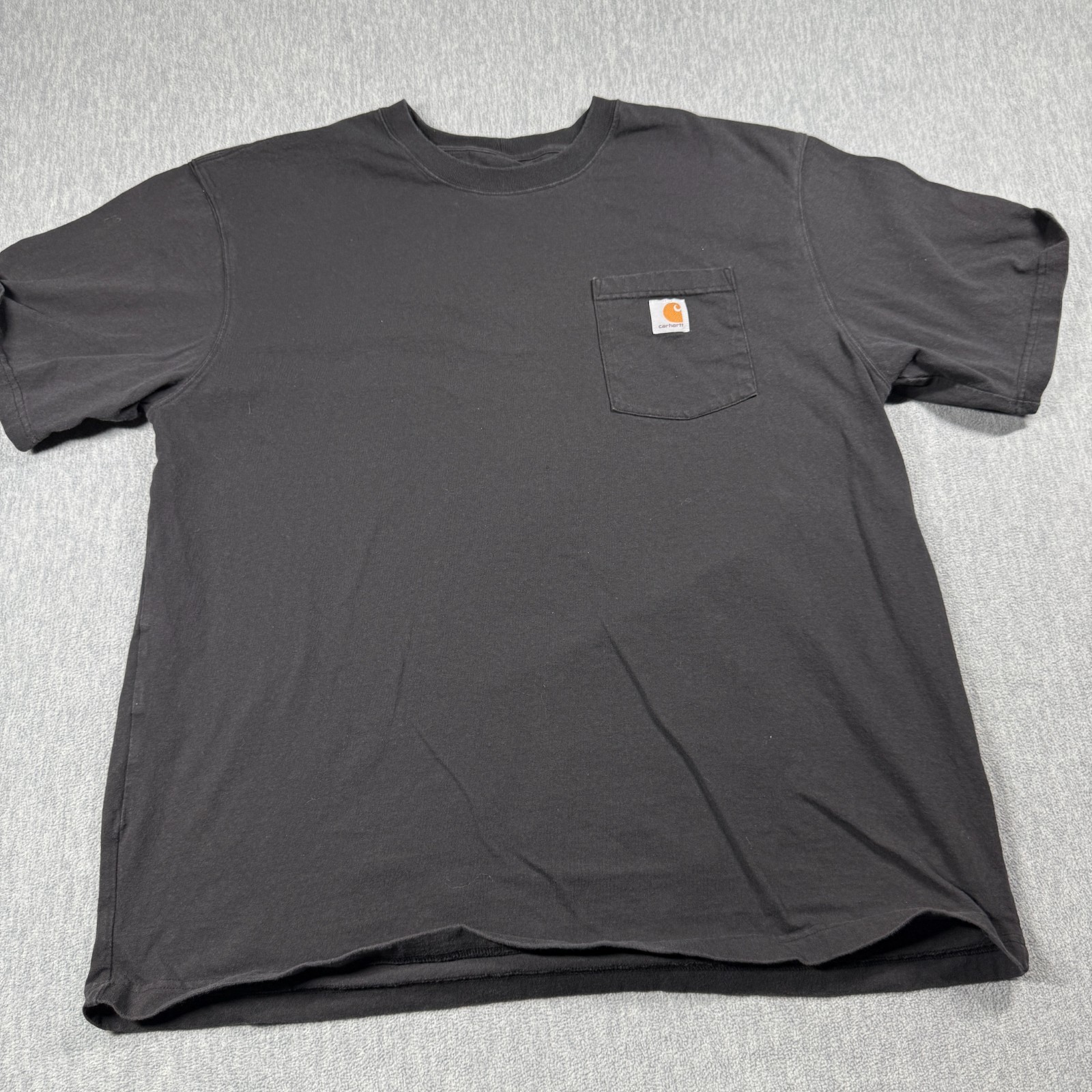 Carhartt Shirt Mens XL Black Loose Fit Workwear Pocket Short Sleeve Crewneck Tee