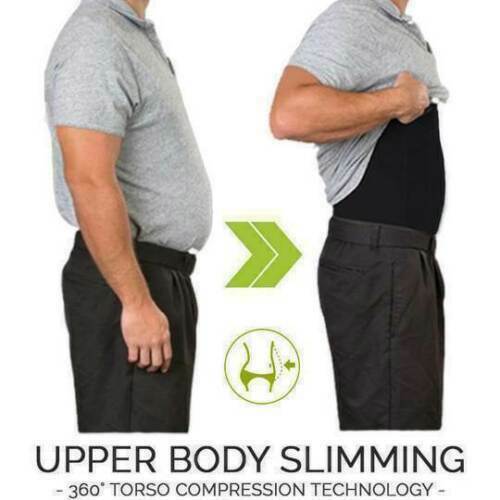Men Cooling Gynecomastia T-shirt Posture Corrector Vest Compression Shaping Top