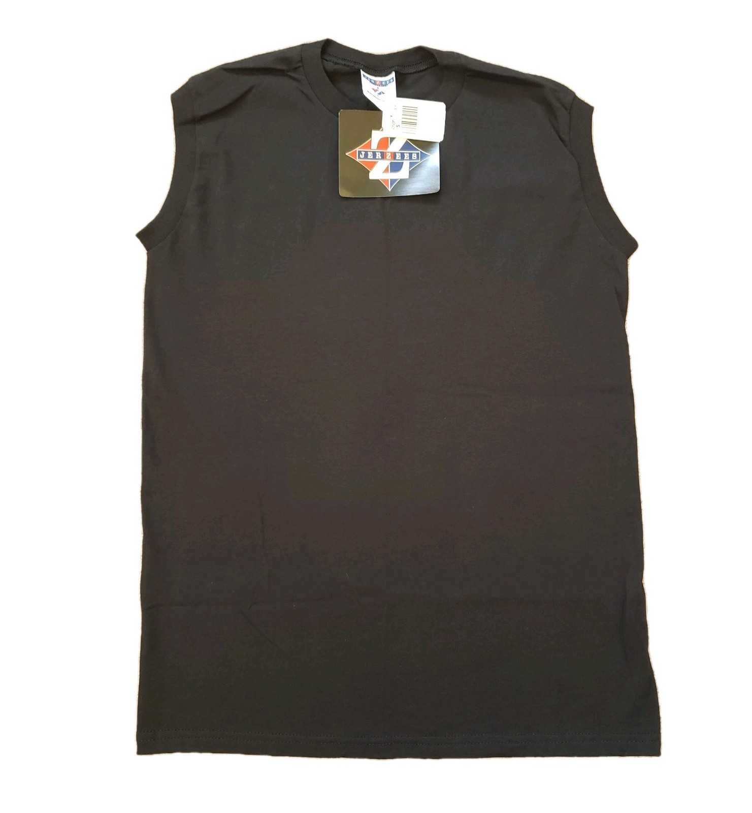 NWT Vintage 90s Jerzees Plain Sz Small Mens 100% Cotton Black Blank Tank Top