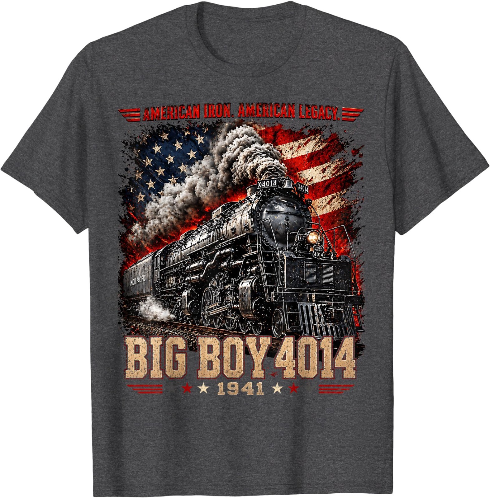 Big Boy 4014 Vintage Steam Locomotive Railroad Train Engine T-Shirt