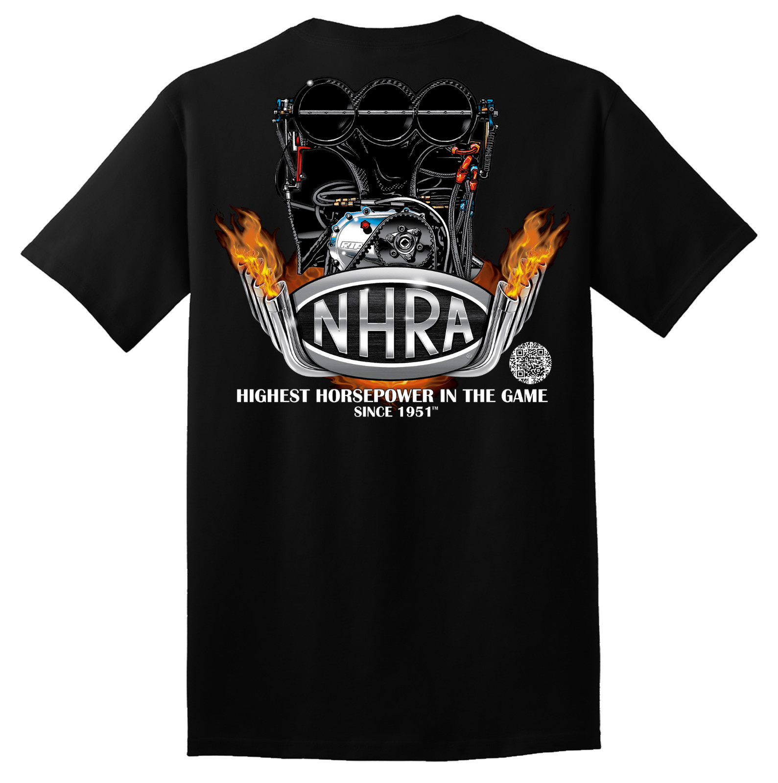 NHRA TOP FUEL BLACK TEE OFFICIAL LICENCED PRODUCT *FREE SHIPPING *