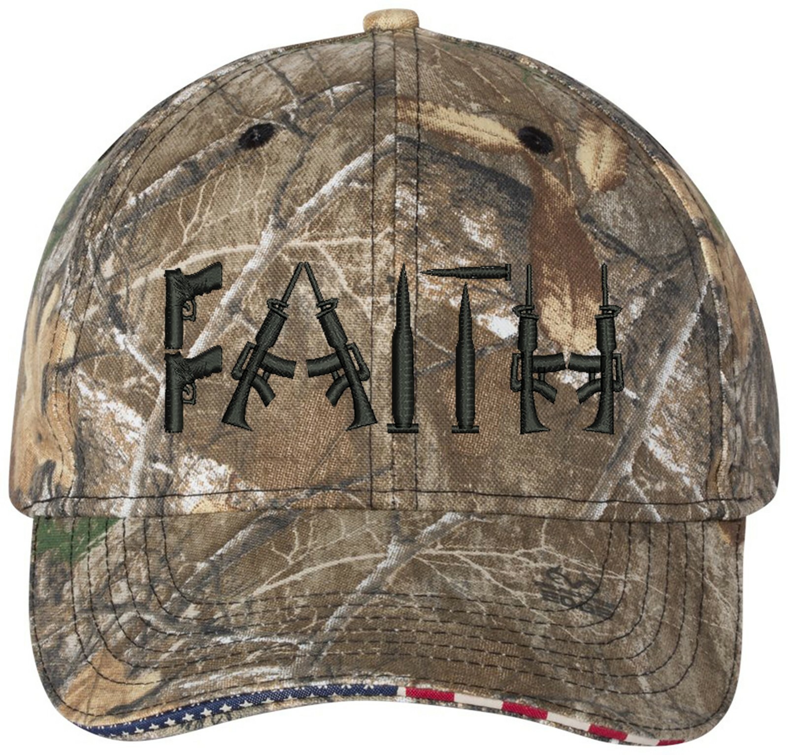 Faith Guns 2nd Amendment Embroidered Camo Structured Adjustable Hat