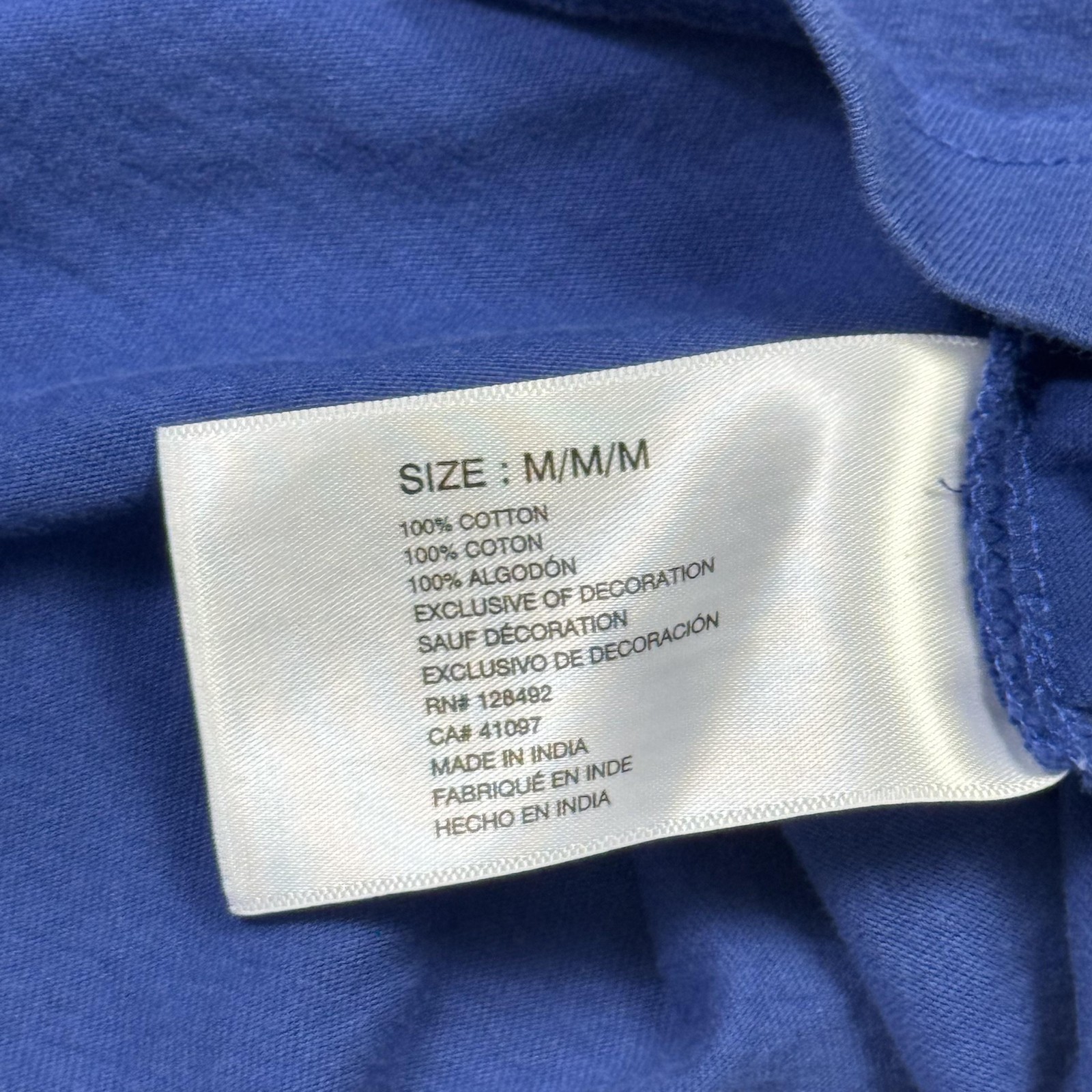 Greg Norman Shirt Mens Medium Blue Pocket Shark Logo Cotton Tee Golf Crewneck