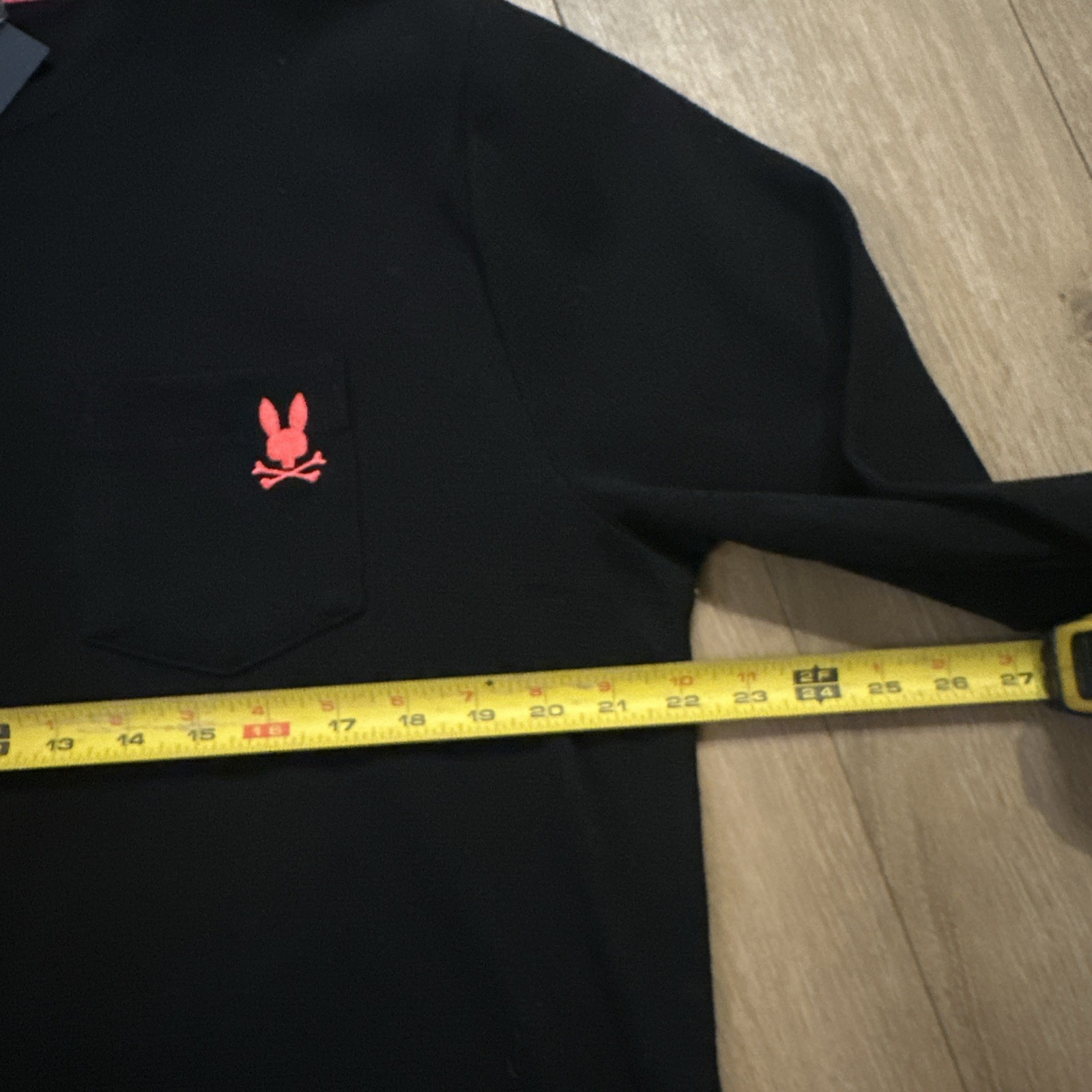 NWT Psycho Bunny Vail Long Sleeve Waffle Lounge Pocket Shirt Men’s 2XL BLK
