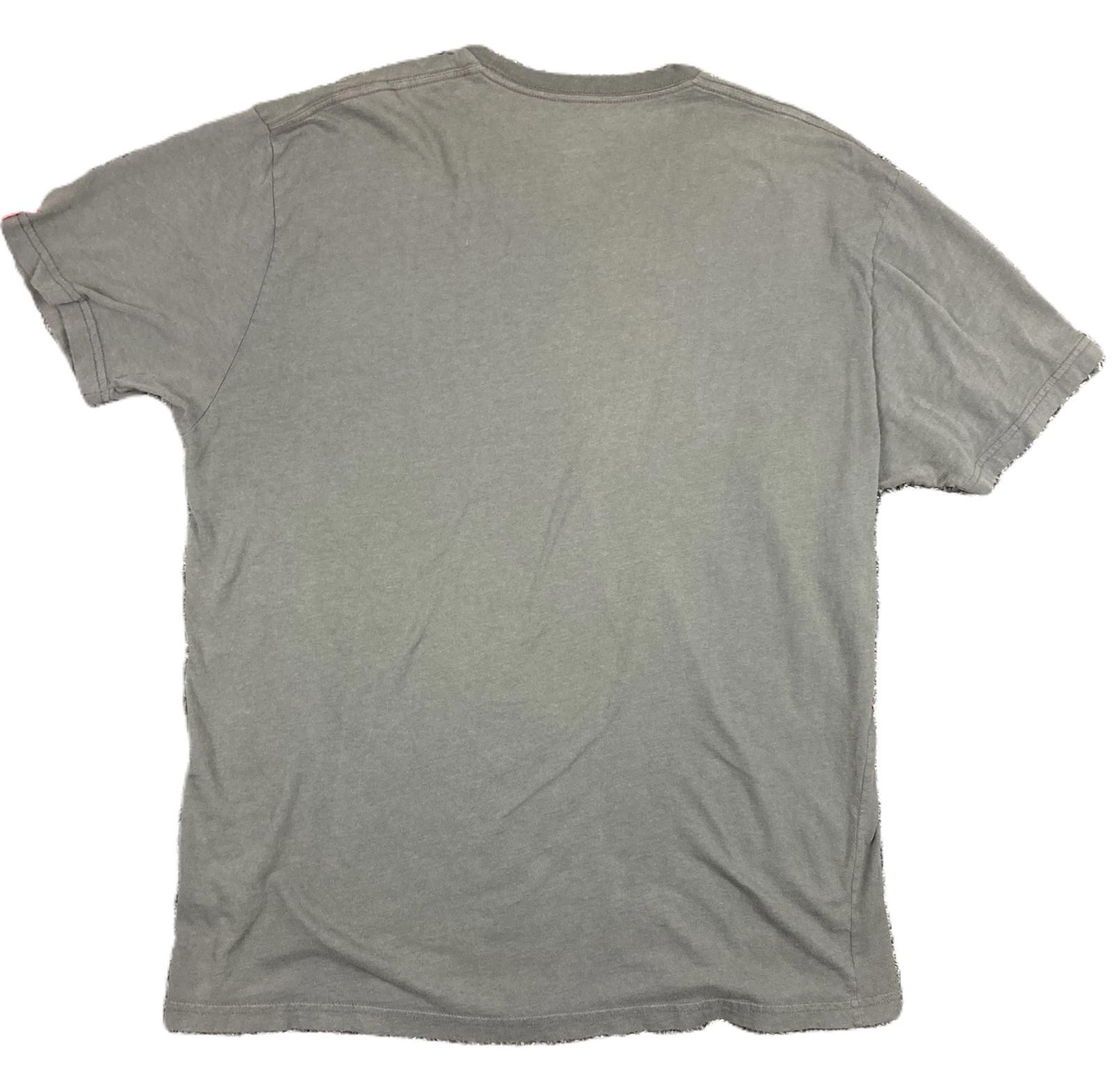 Tesla T-Shirt Vertical Logo Men’s Gray Employee Team Wear Sz XL