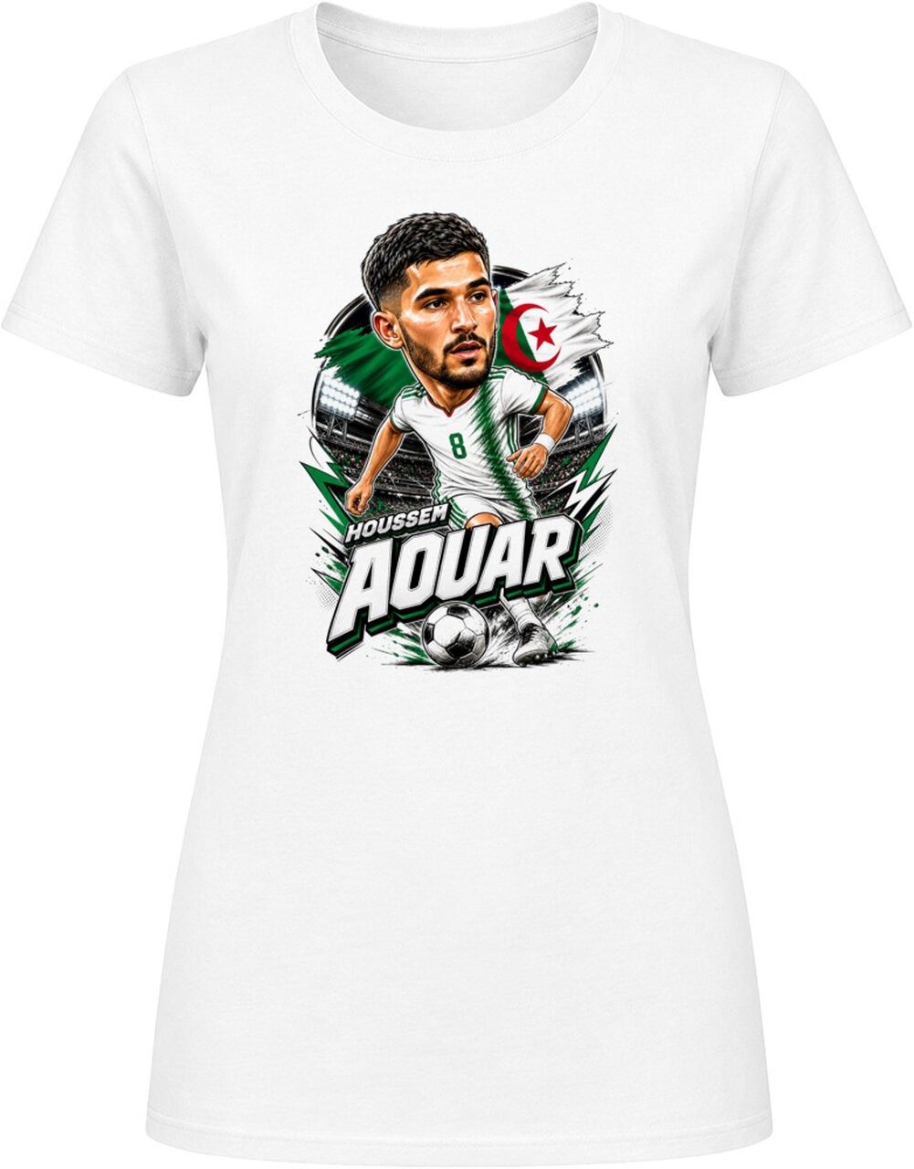 Houssem Aouar, Algeria Caricature Soccer 2026 T Shirt