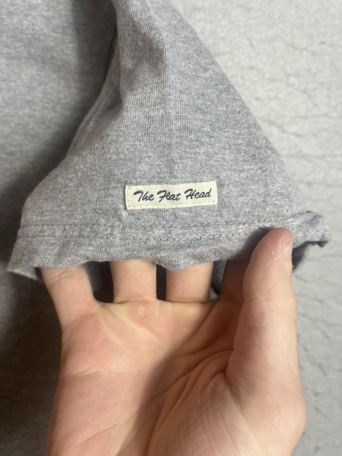 The Flat Head T Shirt Loopwheeled Cotton Mens 42 Made In Japan Gray