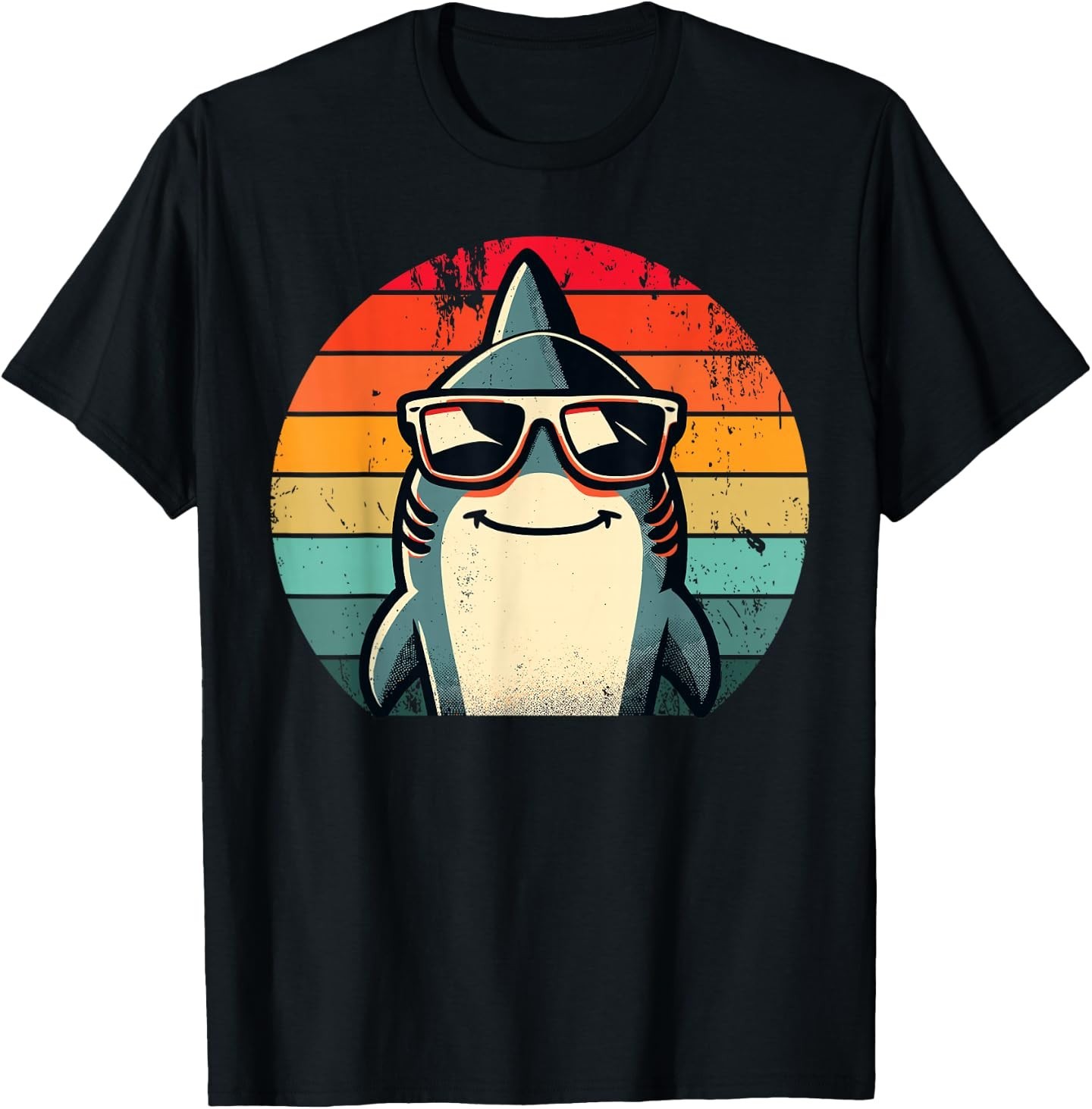 Cool Retro Shark in Sunglasses 70s 80s 90s Funny Shark T-Shirt