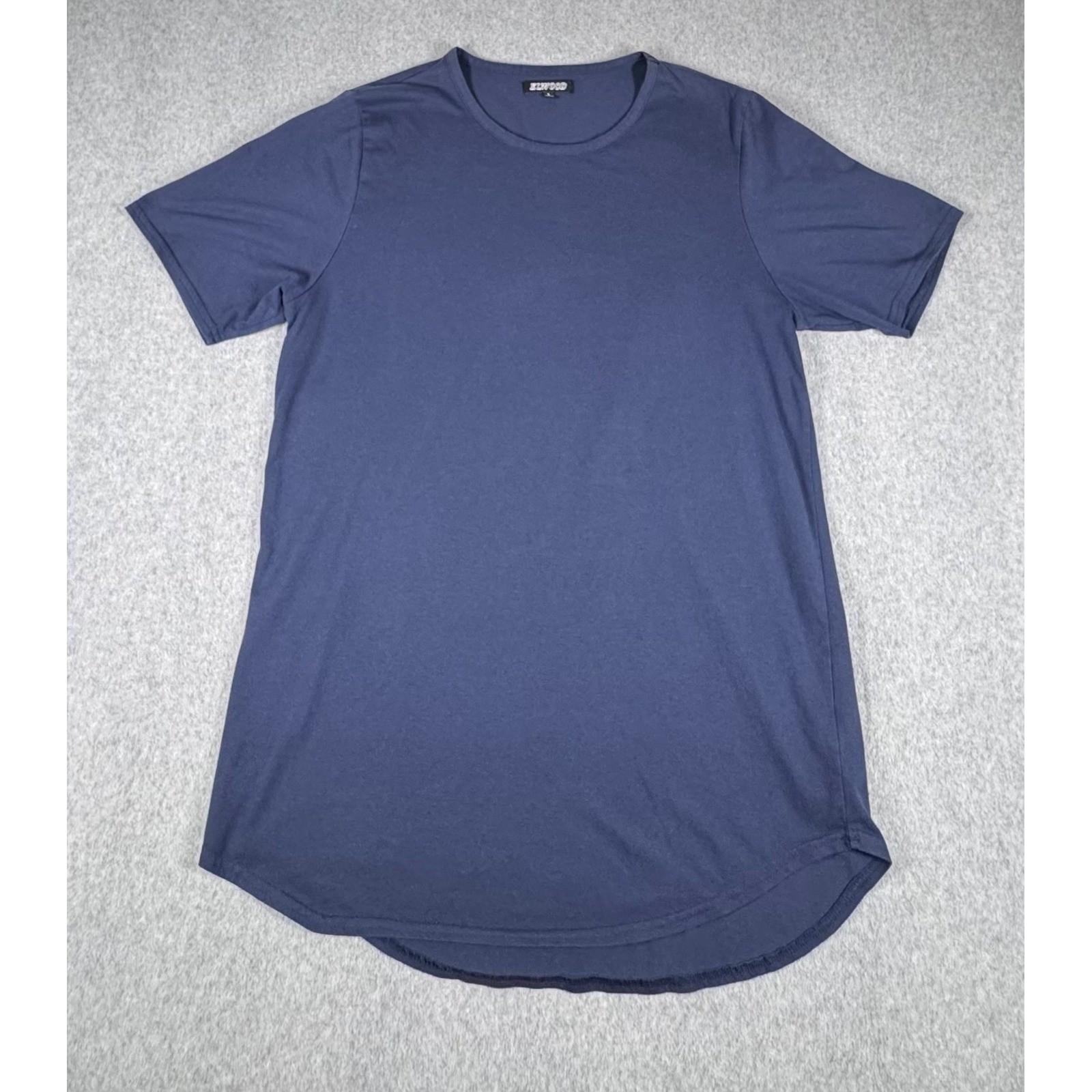 Elwood Oversized Crew Tee Shirt Men’s Large Casual Blue Navy