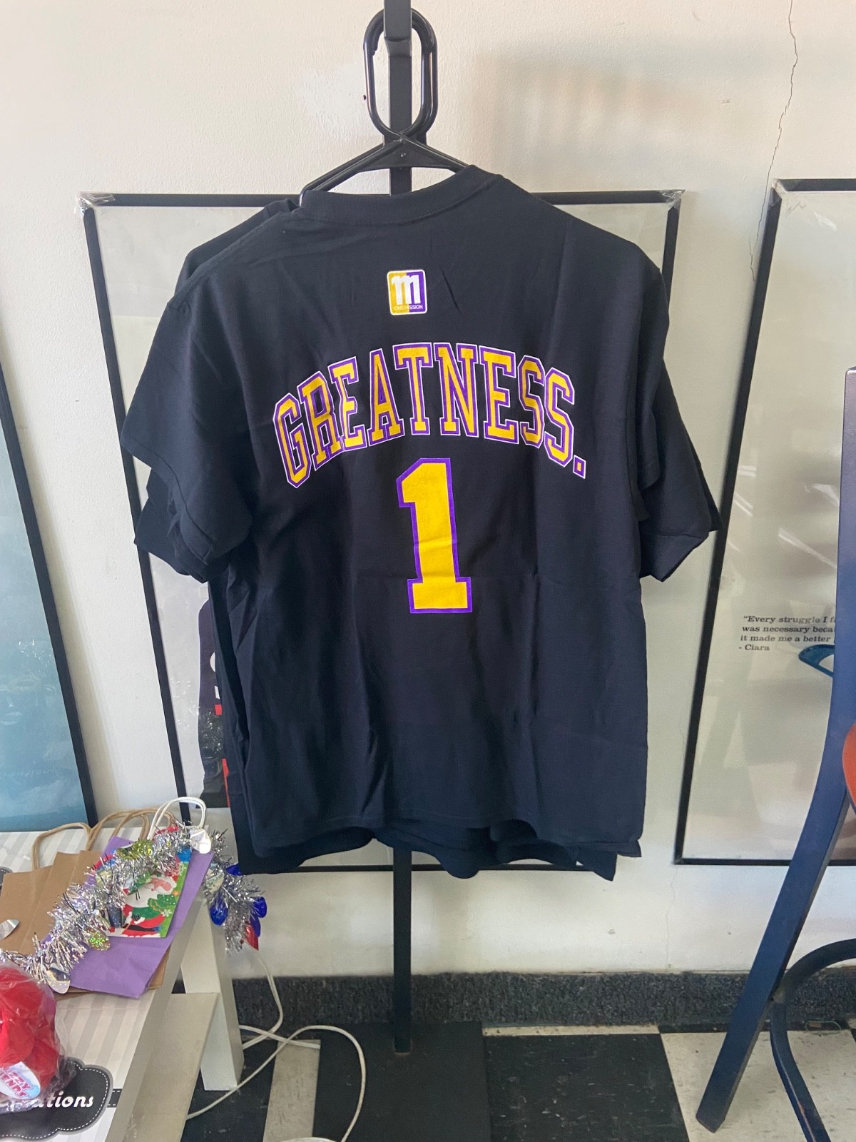 One Mission “Greatness” T-Shirt Double Sided Shirt Black Size XL & XXL Cotton