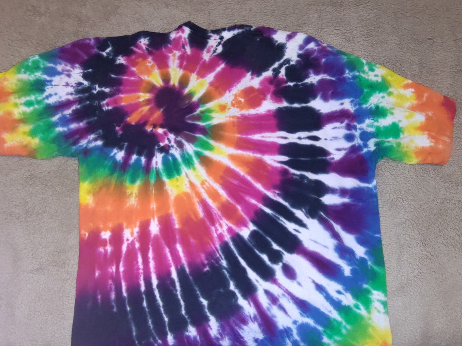 Tye Dye Henley Button Collar Long Sleeve Men’s XL Shirt