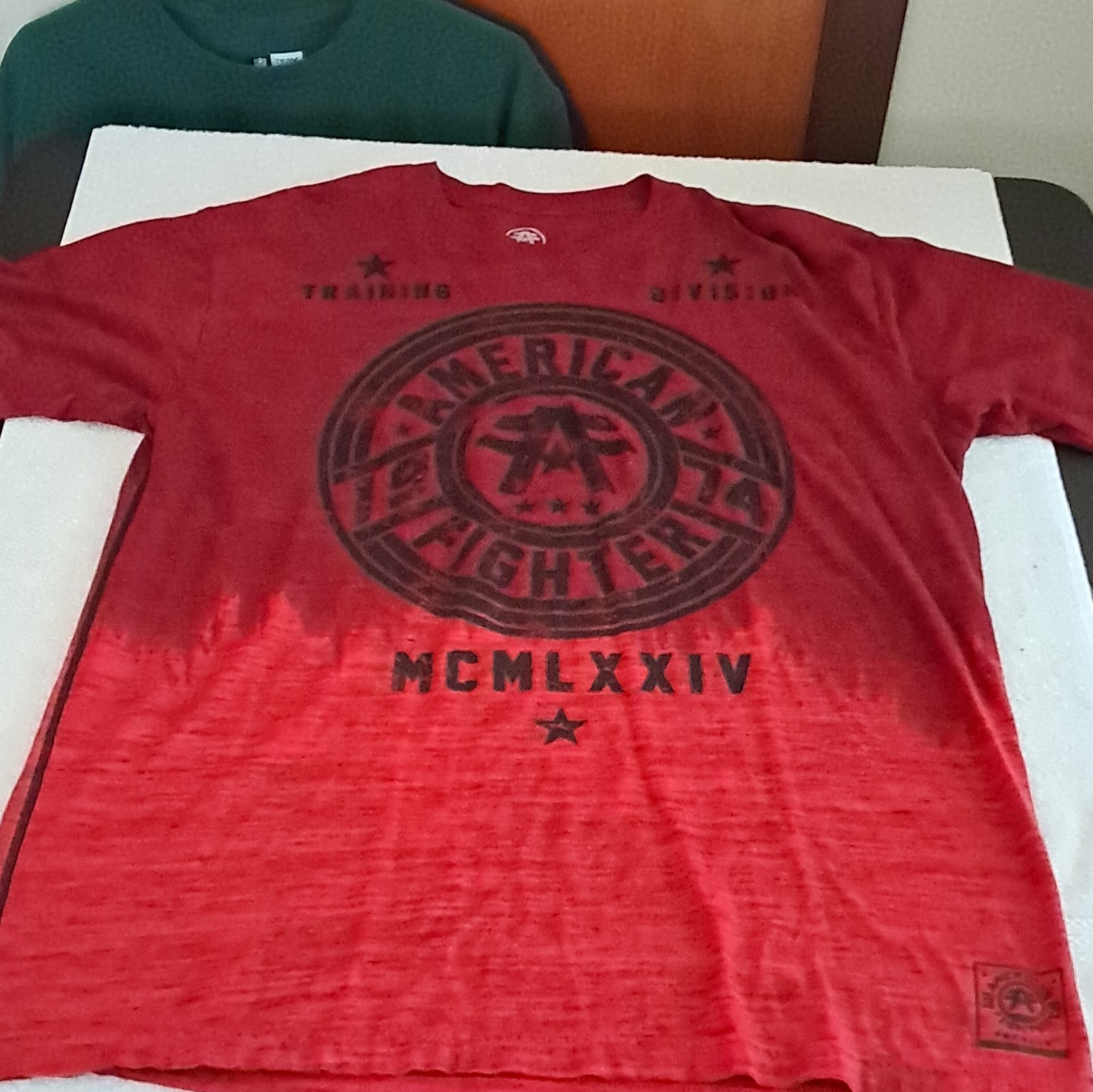 American Fighter Men’s 2XL Big & Tall Red Graphic Print Crew Neck T-Shirt