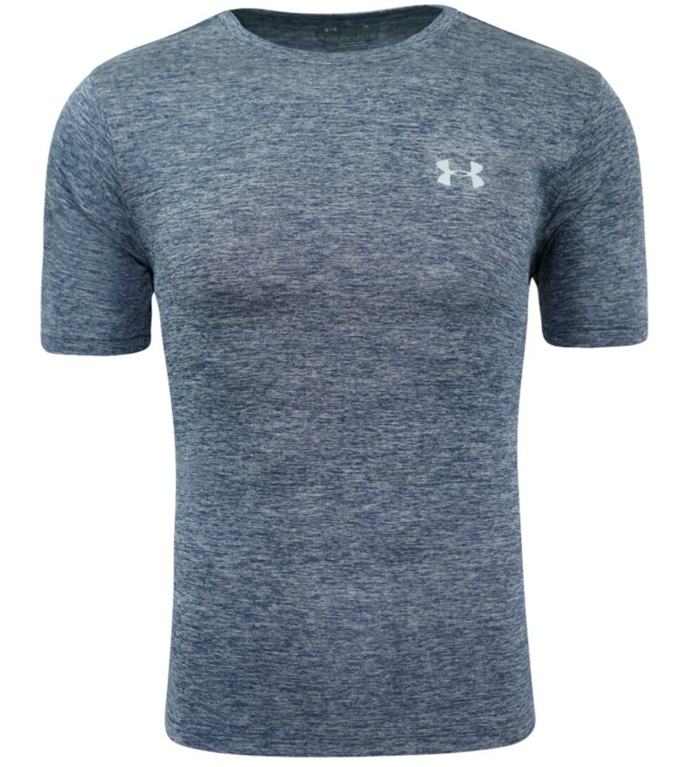Under Armour UA Men’s Blue Heather Short Sleeve Shirt Gym Size Medium