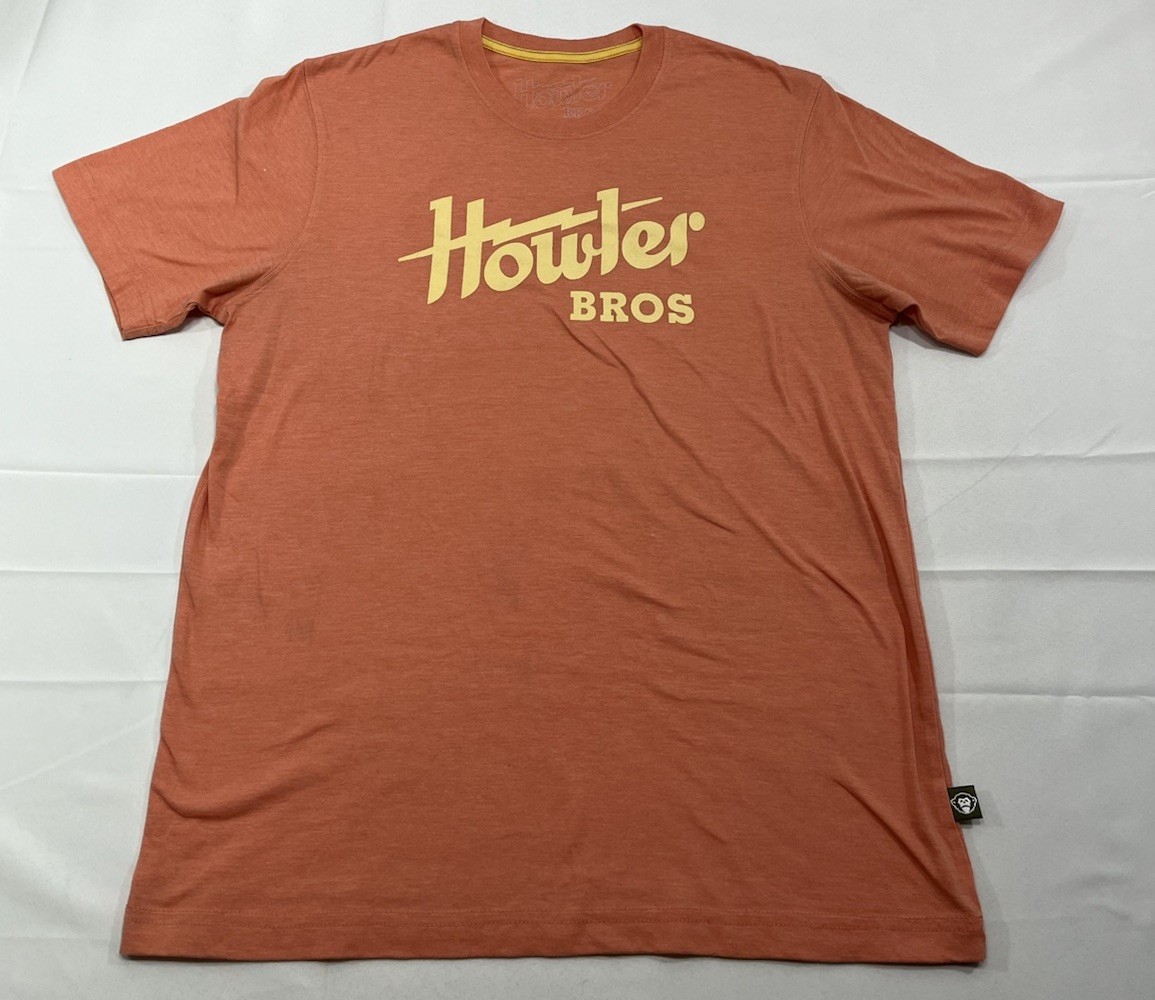 Howler Bros Mens Medium Electric Tee Coral Heather T Shirt Casual Outdoors