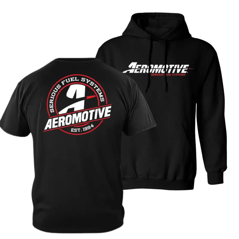 Aeromotive Serious Fuel Systems T-shirt, 2 Sides Print Racing Logo Graphic Tee,