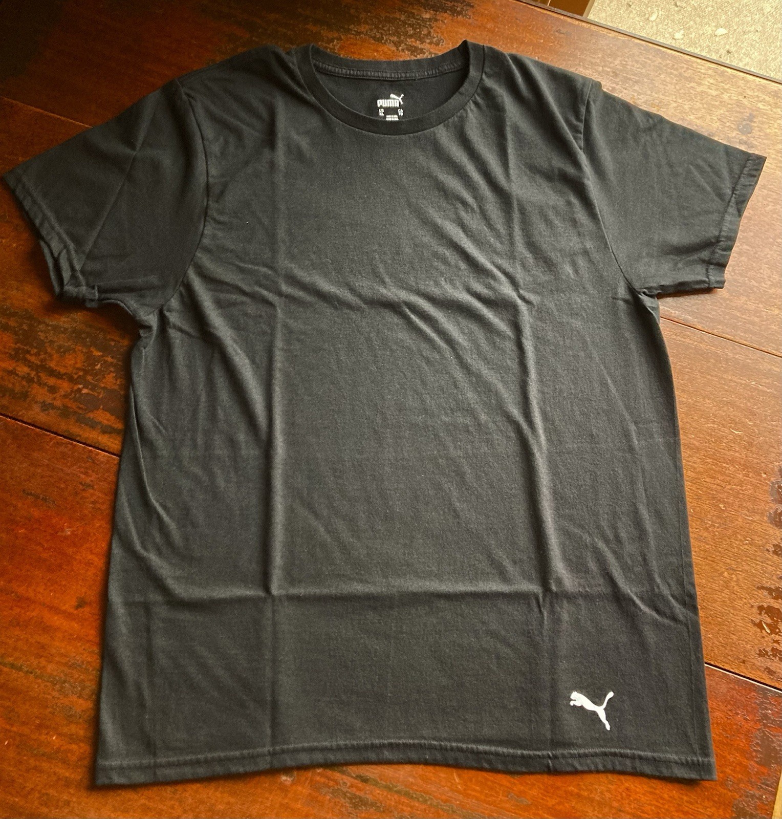 Men’s Puma Black T-Shirt – 55 Cotton 45 Poly – Soft Athletic Fit